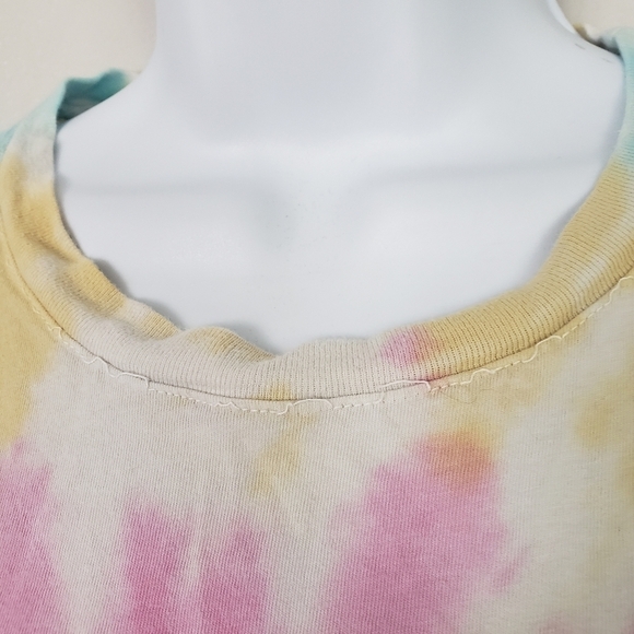Daydreamer Led Zeppelin Tie Dye Short Sleeve T-shirt Band Tee Pink Yellow Blue - Picture 7 of 8